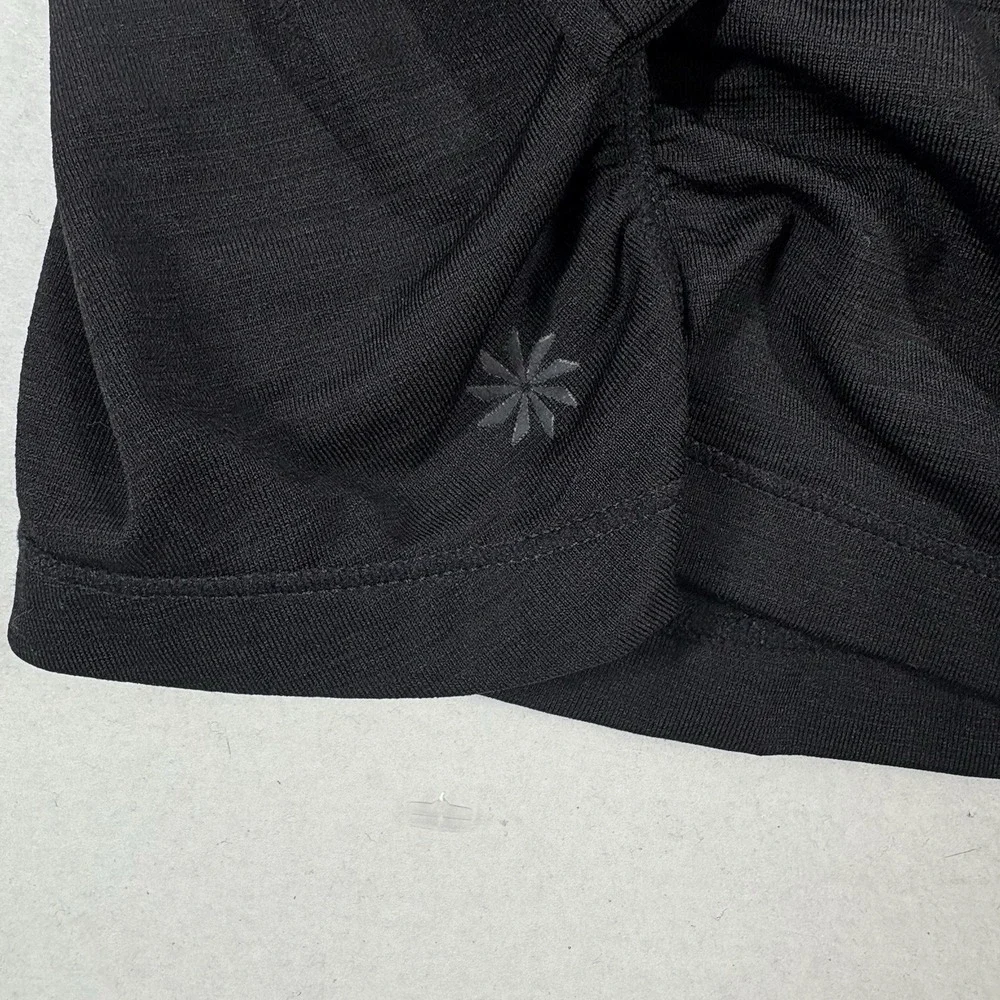 Athleta‎ Pullover Womens S Black Heather Half Zip Long Sleeve Running Gym Pocket